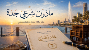 مأذون شرعي جدة | عقد نكاح موثق في جميع أحياء جدة بسرعة واعتماد رسمي من وزارة العدل