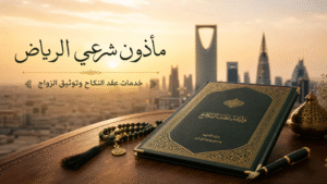 مأذون شرعي الرياض | خدمات عقد النكاح وتوثيق الزواج في جميع أنحاء الرياض