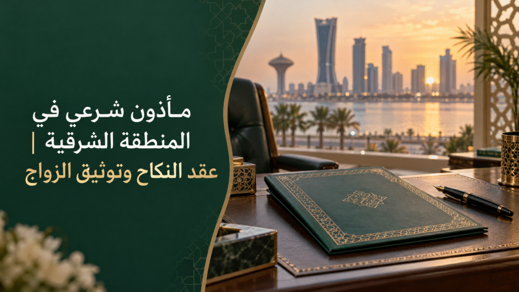 مأذون شرعي في المنطقة الشرقية