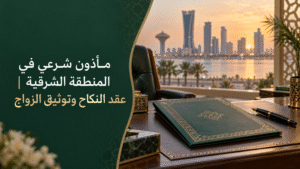 مأذون شرعي في المنطقة الشرقية | عقد النكاح وتوثيق الزواج